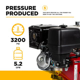 BE Power 3,200 PSI 5.2 GPM Truck Mount Cold Water Gas Pressure Washer - B3213HTBCS BE Power Equipment