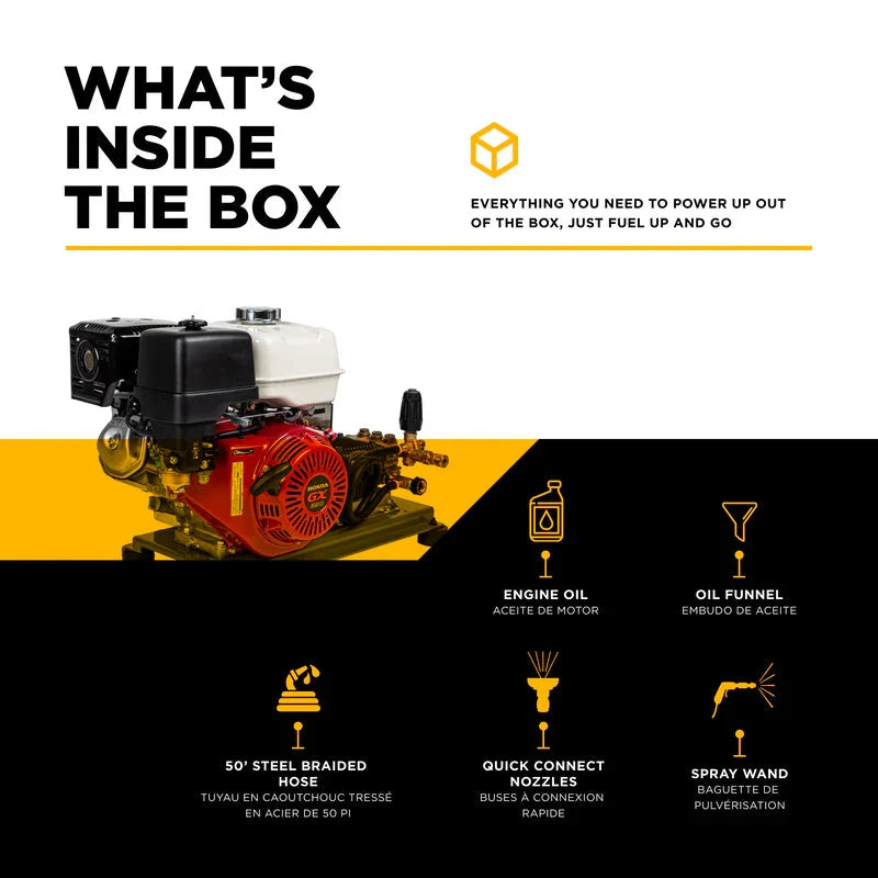 BE Power 3,200 PSI 5.2 GPM Truck Mount Cold Water Gas Pressure Washer - B3213HTBCS BE Power Equipment