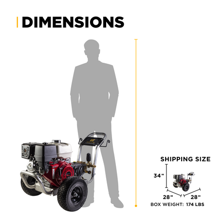 BE Power 4,200 PSI 4.2 GPM Cold Water Gas Pressure Washer - B4213HABGS