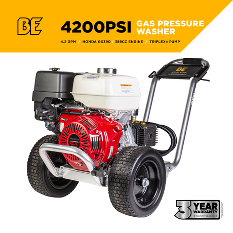 BE Power 4,200 PSI 4.2 GPM Cold Water Gas Pressure Washer - B4213HACS