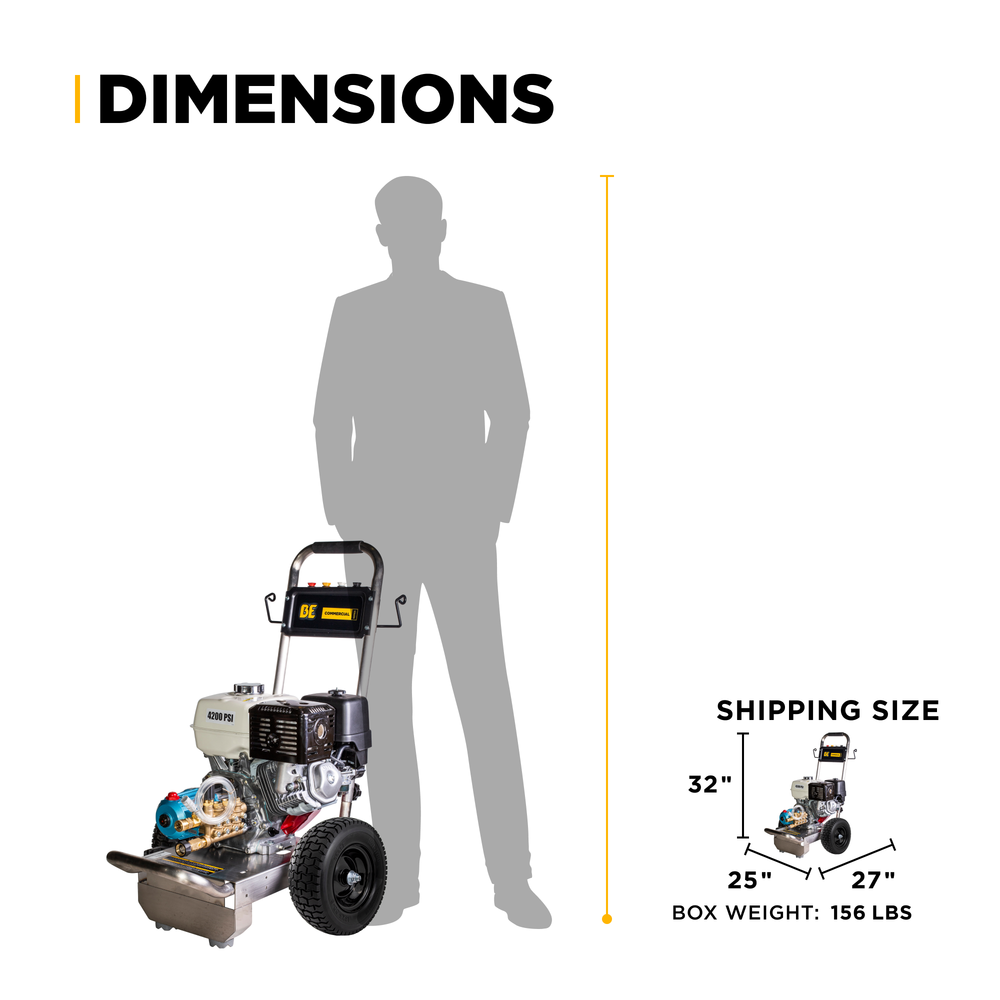 BE Power 4,200 PSI 4.2 GPM Cold Water Gas Pressure Washer - B4213HSJ