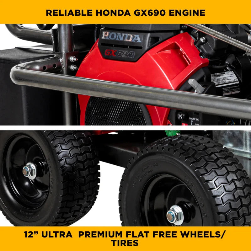 BE Power 5,000 PSI 5.0 GPM Cold Water Gas Pressure Washer - PE-5024HWEBCOM BE Power Equipment