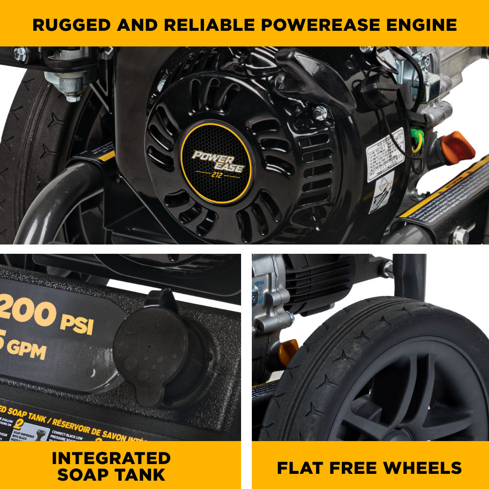 BE Power 3,200 PSI 2.5 GPM Cold Water Gas Pressure Washer - BE327PX