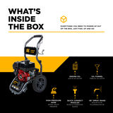 BE Power 3,400 PSI 2.5 GPM Cold Water Gas Pressure Washer - BE3465KX