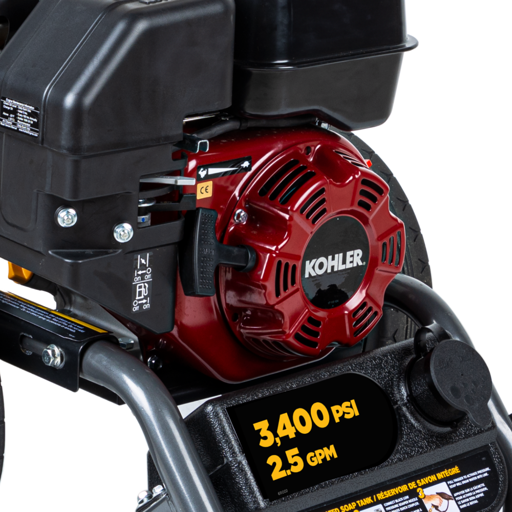 BE Power 3,400 PSI 2.5 GPM Cold Water Gas Pressure Washer - BE3465KX