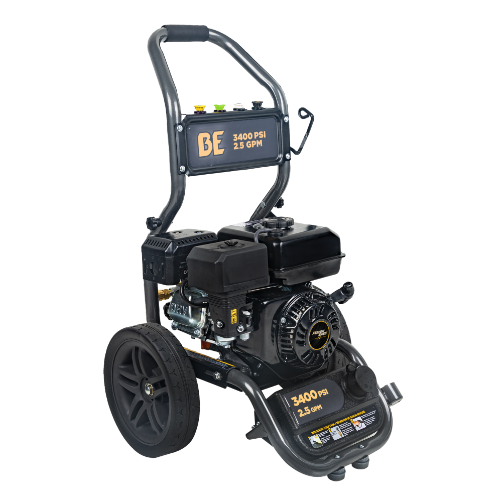 BE Power 3,400 PSI 2.5 GPM Cold Water Gas Pressure Washer - BE3475PX