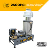 BE Power 2,500 PSI 3.5 GPM 5.0 HP Hot Water Pressure Washer with Baldor Motor and AR Triplex Pump - HW255E3CNG