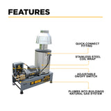 BE Power 2,500 PSI 3.5 GPM 5.0 HP Hot Water Pressure Washer with Baldor Motor and AR Triplex Pump - HW255E3CNG