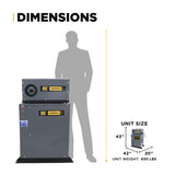 BE Power 3,000 PSI 4.0 GPM 7.5 HP Hot Water Pressure Washer with 7.5HP Motor and General Triplex Pump