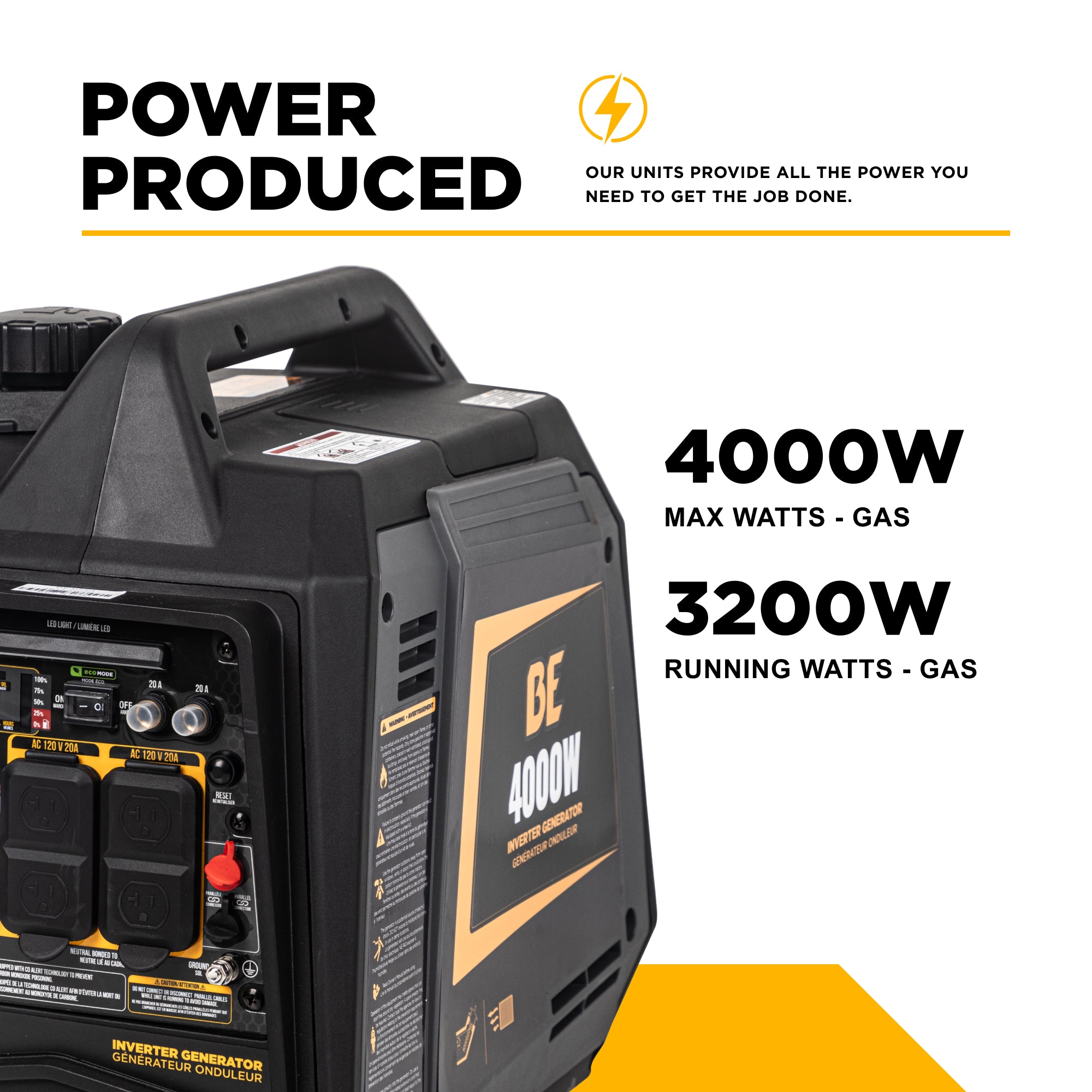 BE Power 4,000 Watt Digital Inverter Generator - BE4000I
