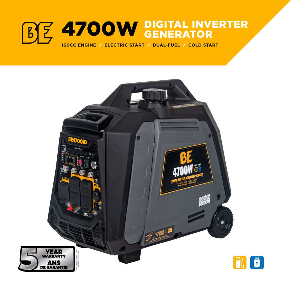 BE Power 4,700 Watt Digital Inverter Generator - BE4700ID