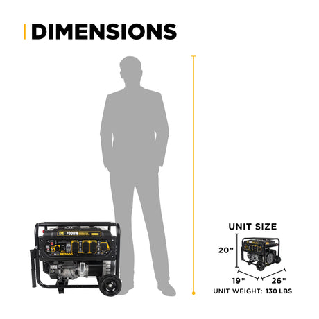 BE Power 7,000 Watt Generator - BE7000
