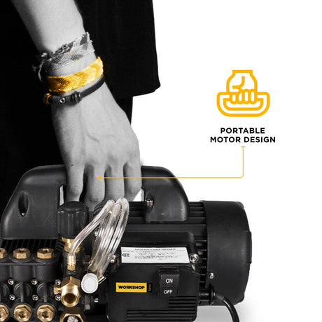 BE Power 1,500 PSI 1.6 GPM 1.5 HP Electric Pressure Washer with Powerease Motor and Triplex Pump - P1515EPNW