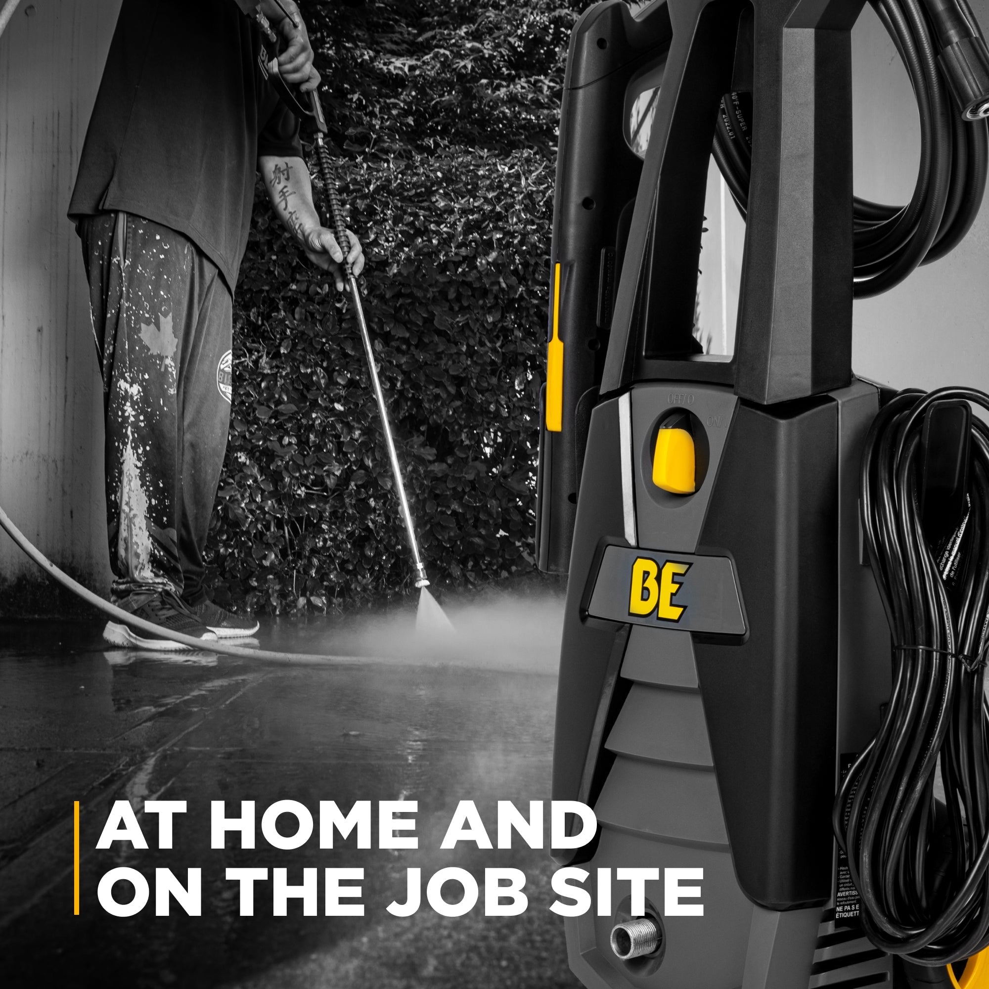 BE Power 1,700 PSI 1.7 GPM Electric Power Washer with Powerease Motor and AR Axial Pump - P1715EN