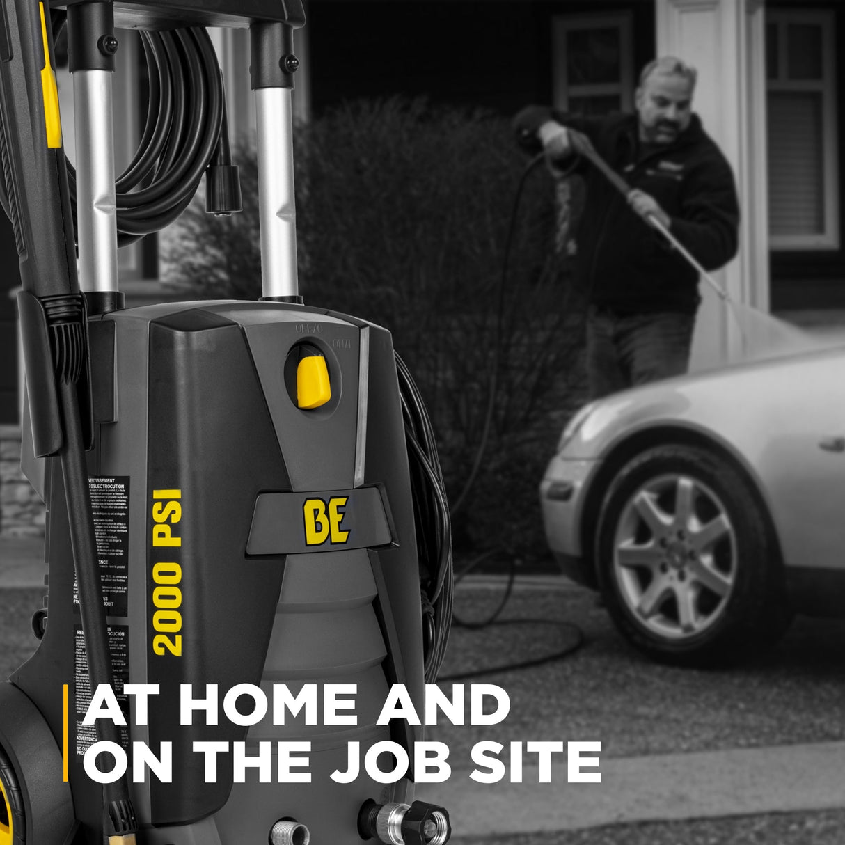 BE Power 2,000 PSI 1.7 GPM Electric Pressure Washer with Powerease Motor and AR Axial Pump - P1915EN