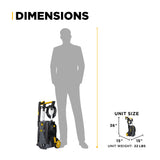 BE Power 2,000 PSI 1.7 GPM Electric Pressure Washer with Powerease Motor and AR Axial Pump - P1915EN