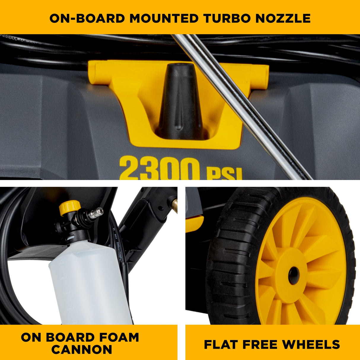 BE Power 2,300 PSI 1.7 GPM Electric Pressure Washer with Powerease Motor and AR Axial Pump - P2314EN