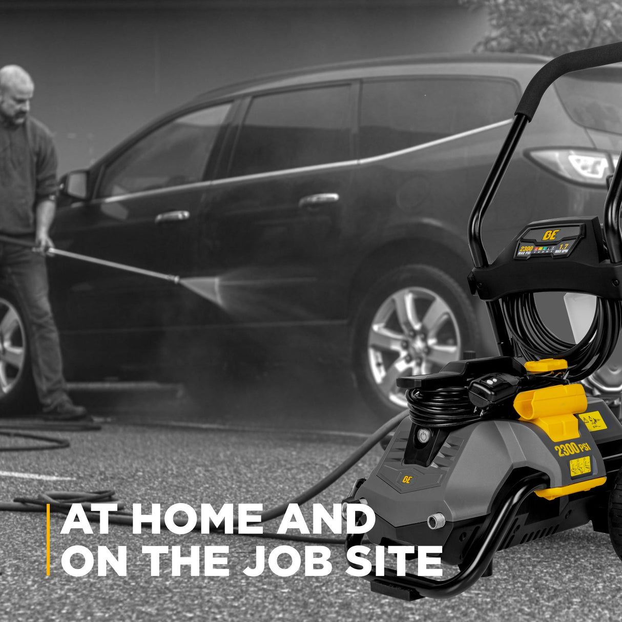 BE Power 1,100 PSI 2.0 GPM 1.5 HP Electric Pressure Washer with Baldor Motor and Triplex Pump - PE-1115EW1A