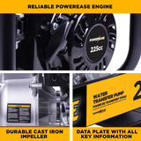 BE Power 2" 33PSI 158GPM Water Transfer Pump with Powerease 225 Engine
