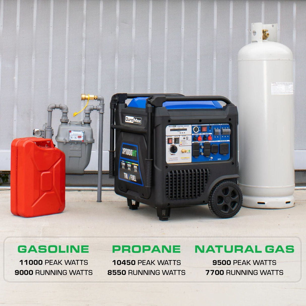 DuroMax XP11000iHT Tri-Fuel Inverter Generator