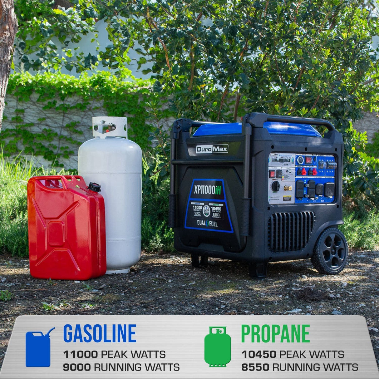 DuroMax XP11000iH Dual Fuel Inverter Generator – 9,000 Running Watts