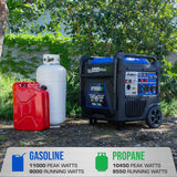 DuroMax XP11000iH Dual Fuel Inverter Generator – 9,000 Running Watts