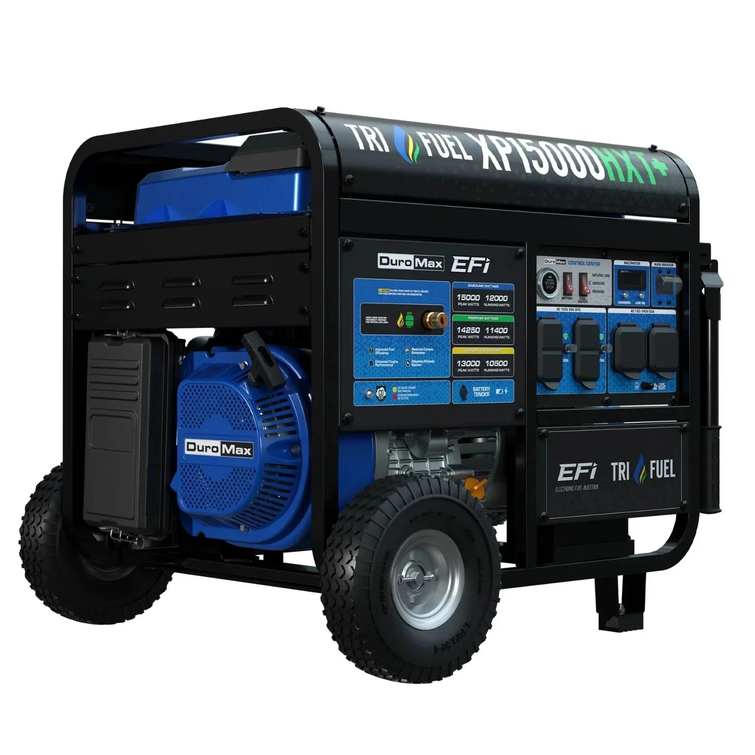 DuroMax XP15000HXT+ Tri-Fuel Portable Generator DuroMax
