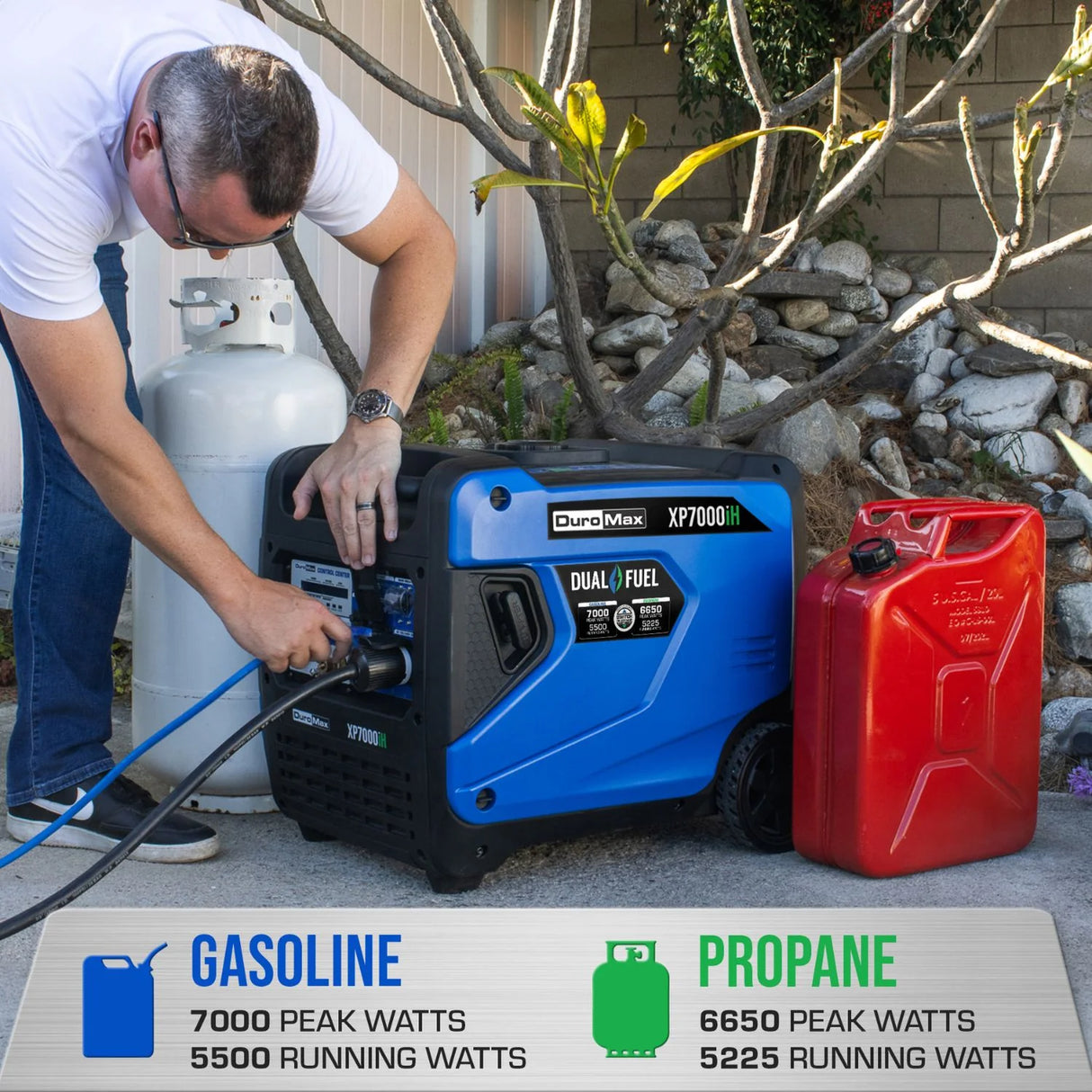 DuroMax XP7000iH Dual Fuel Inverter Generator