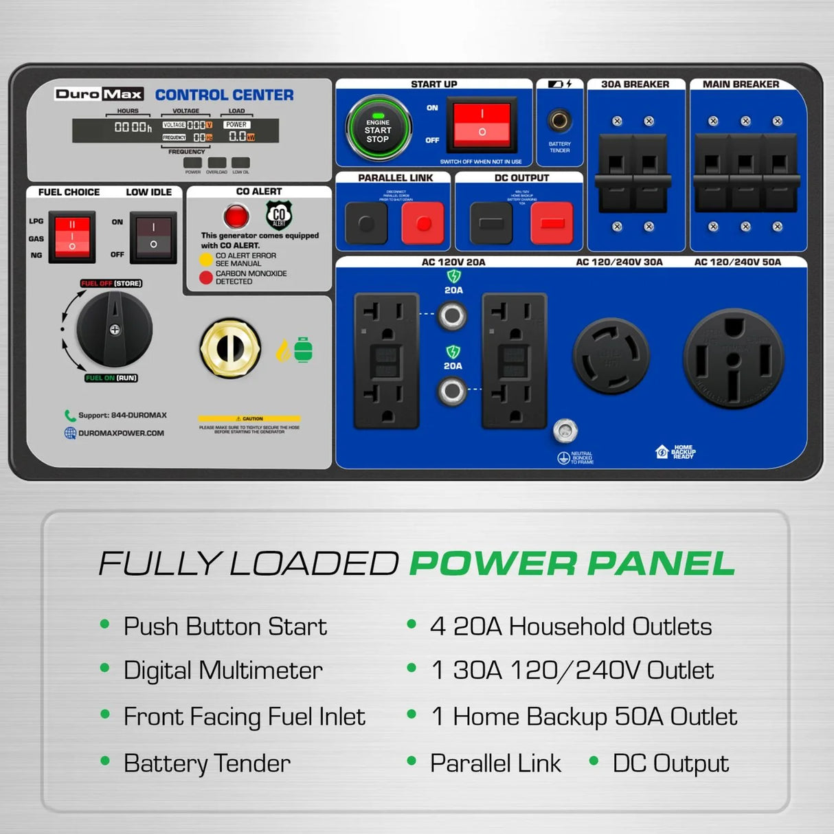 DuroMax XP11000iHT Tri-Fuel Inverter Generator