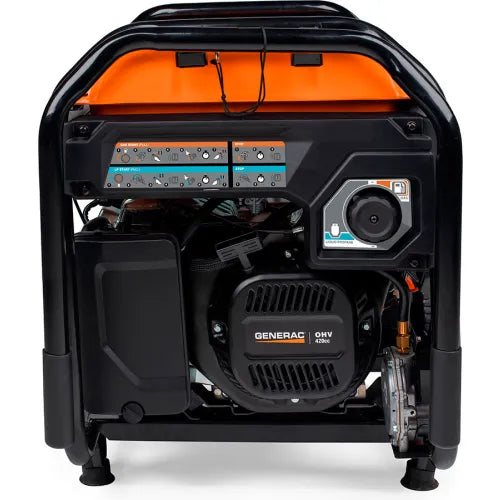 Generac GP7500 DF 49ST CO Portable Generator with Electric/Pull Start, Gasoline/LP, 7500/6800W Rated