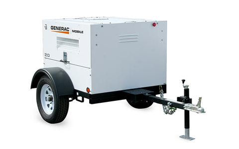Generac Mobile Diesel Generator - Trailer Mount, 2"" Ball Hitch MLG20IF4-STD