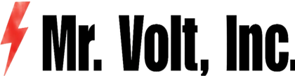 Logo of Mr. Volt, Inc. with a red lightning bolt symbol.