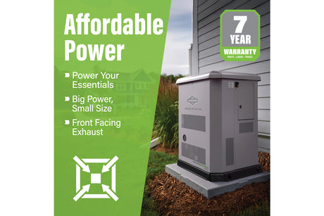 13/11.5kW Bundle (LP/NG) - PP13 Standby Generator + 200 amp Standard SED Transfer Switch + Symphony Choice Power Management Briggs & Stratton