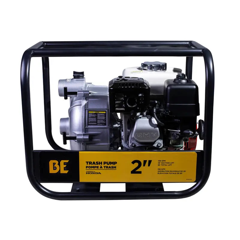 BE Power 2" Semi-Trash Transfer Pump with Honda GX200 Engine
