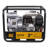 BE Power 3" 36PSI 264GPM Semi-Trash Transfer Pump with Honda GX200 Engine