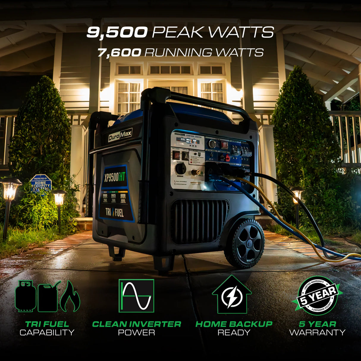 DuroMax 9,500 Watt Portable Tri Fuel Inverter Generator Mr. Volt, Inc.