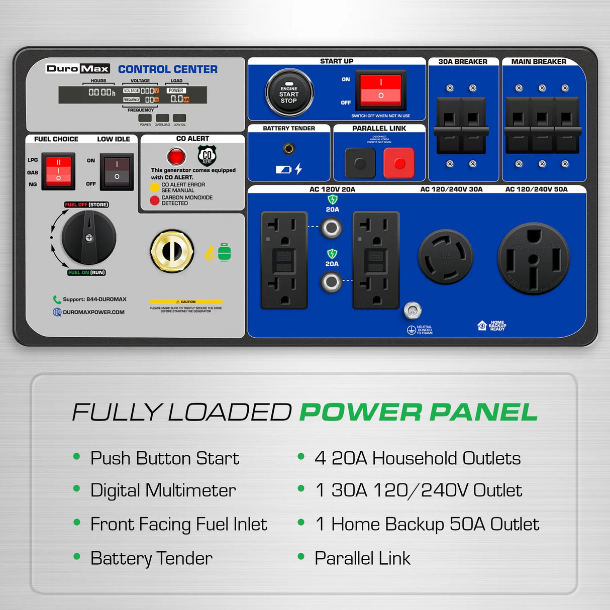 DuroMax 9,500 Watt Portable Tri Fuel Inverter Generator Mr. Volt, Inc.