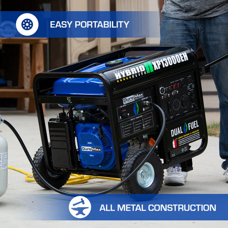 DuroMax XP13000EH Dual Fuel Portable Generator DuroMax