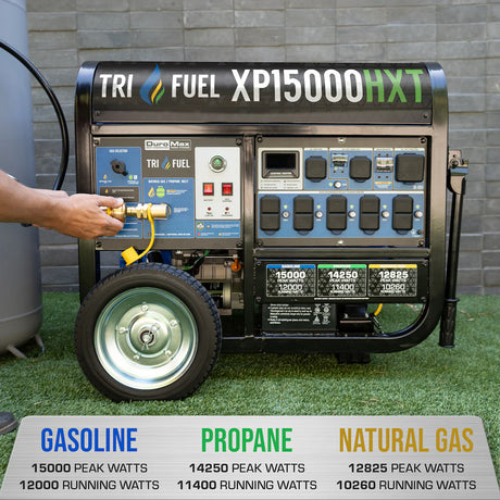 DuroMax XP15000HXT Tri-Fuel Portable Generator DuroMax