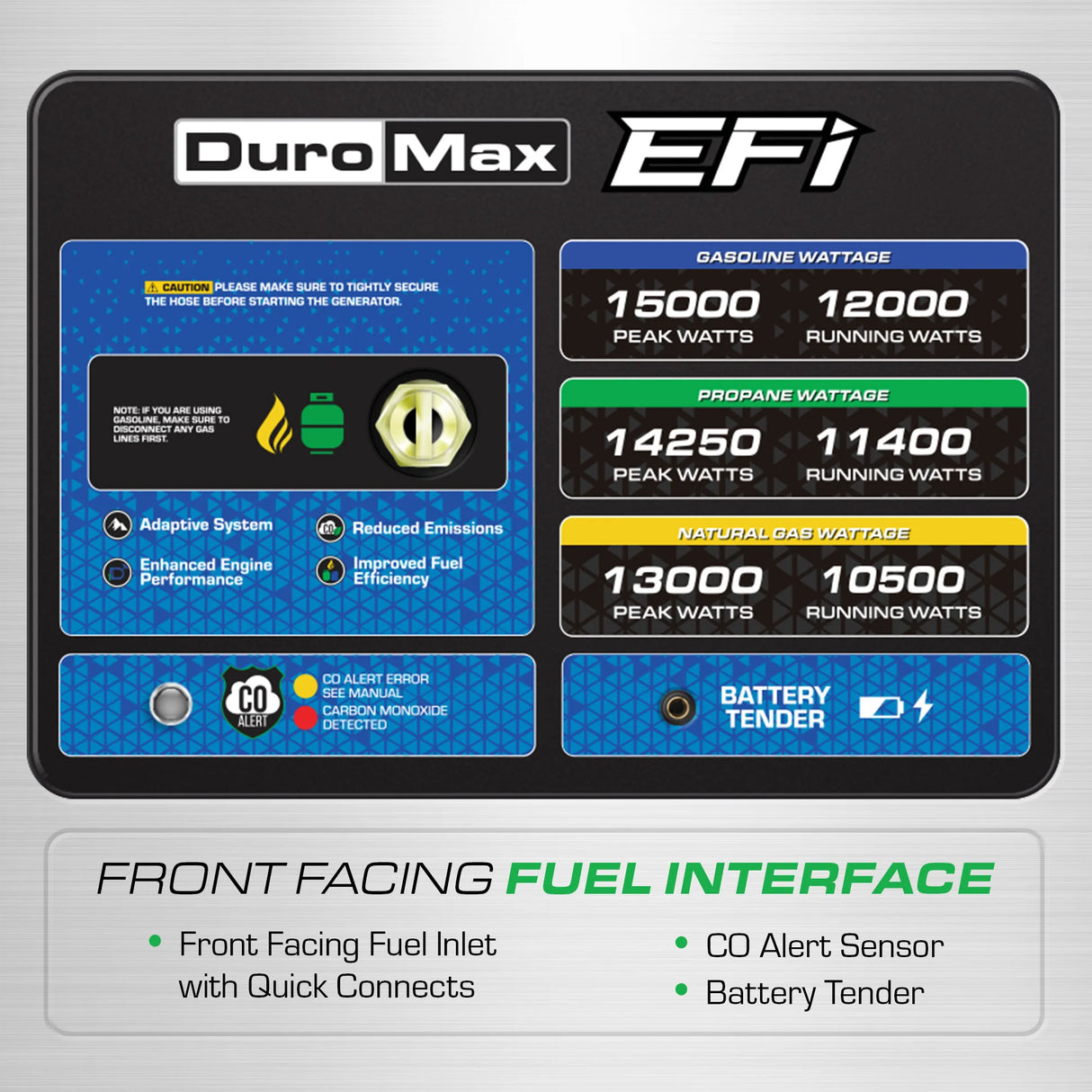 DuroMax XP15000HXT+ Tri-Fuel Portable Generator