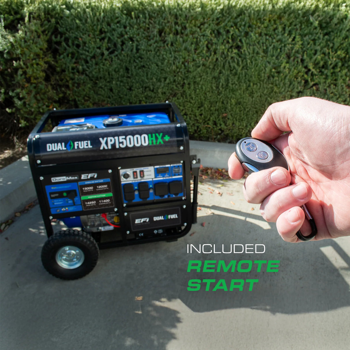 DuroMax 15,000 Watt Electric Start Dual Fuel EFI Portable Generator DuroMax