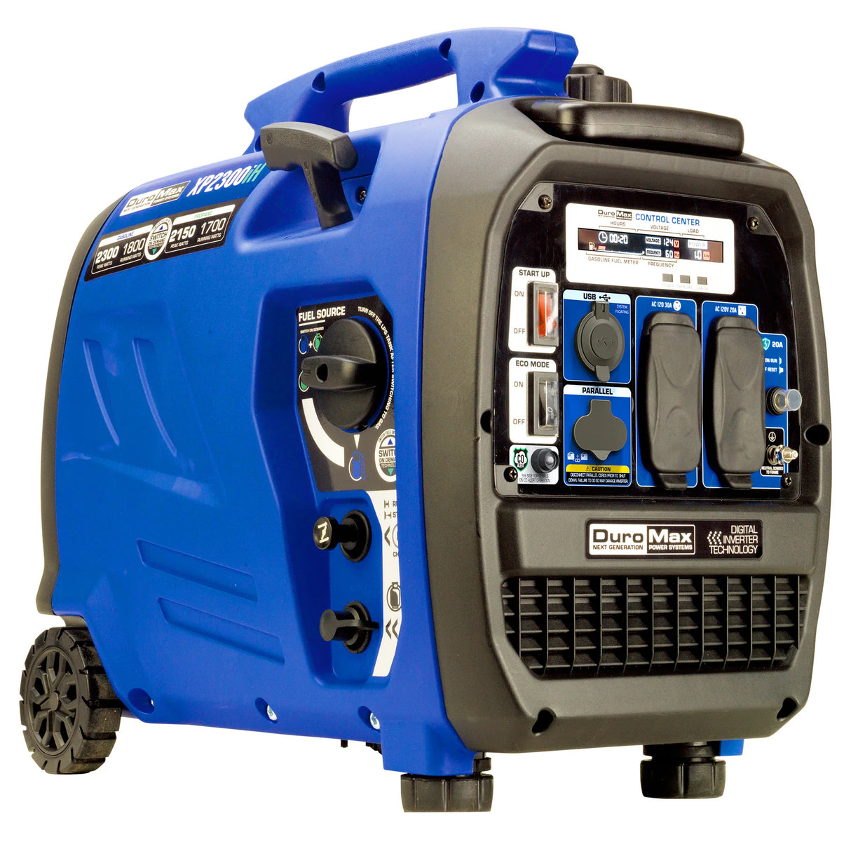 DuroMax XP2300iH Dual Fuel Inverter Generator – 1,800 Running Watts / 2,300 Starting Watts, Gas or Propane, Lightweight & Quiet