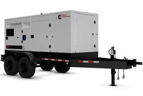 Cummins C200D2RE 200kW Tier 4 Final towable diesel generator on trailer