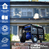 DuroMax XP13000EH Dual Fuel Portable Generator – 10,500 Running Watts / 13,000 Starting Watts, Gas or Propane, Electric Start