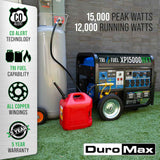 DuroMax XP15000HXT Tri-Fuel Portable Generator
