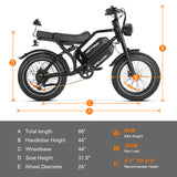 2025 NEW HappyRun G70 2000W Dual Battery Fast Electric Cargo Bike for Sale