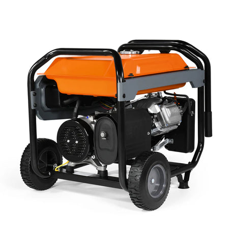 Orange and black generator on a white background